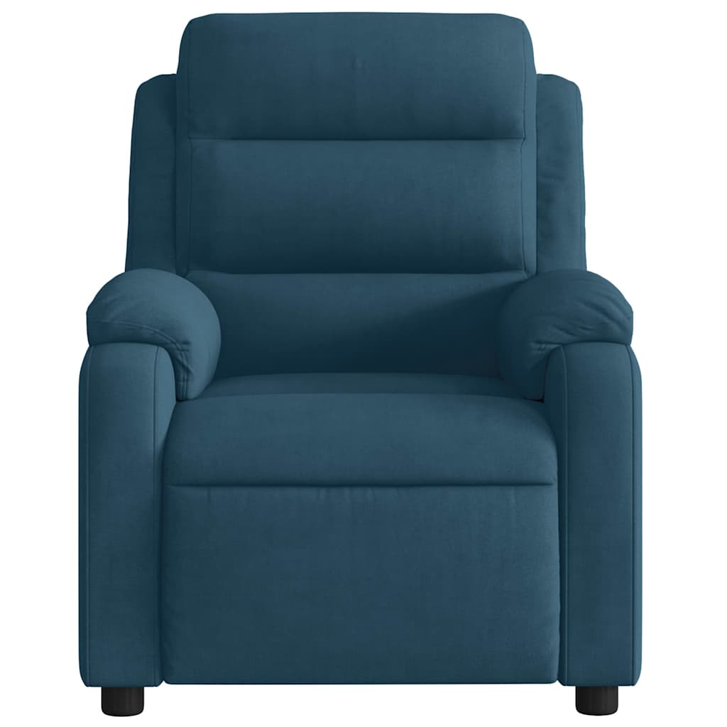 vidaXL Relaxsessel Elektrisch Blau Samt