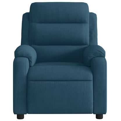 vidaXL Relaxsessel Elektrisch Blau Samt