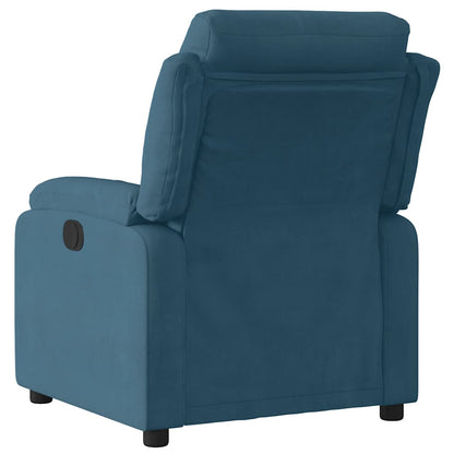 vidaXL Relaxsessel Elektrisch Blau Samt