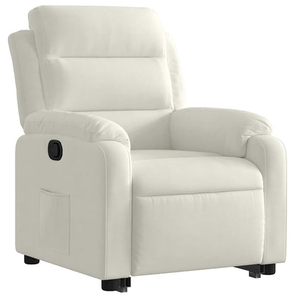 vidaXL Fauteuil relax releveur crème velours