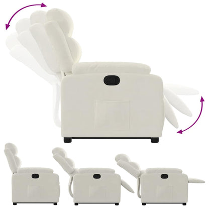vidaXL Fauteuil relax releveur crème velours