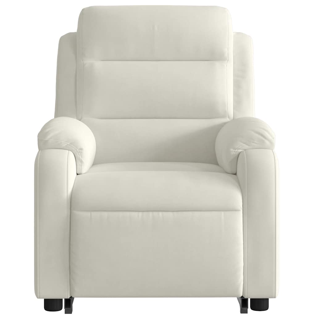 vidaXL Fauteuil relax releveur crème velours