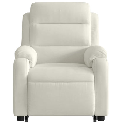 vidaXL Fauteuil relax releveur crème velours