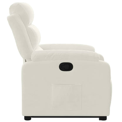 vidaXL Fauteuil relax releveur crème velours