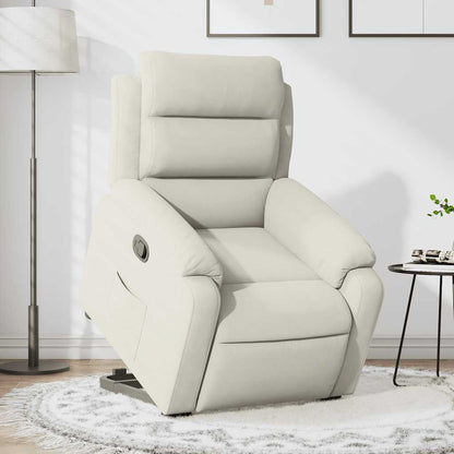 vidaXL Fauteuil relax releveur crème velours