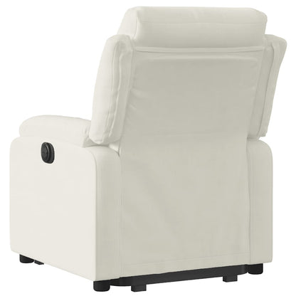 vidaXL Fauteuil releveur électrique crème velours