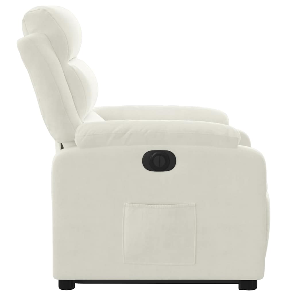 vidaXL Fauteuil releveur électrique crème velours