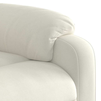 vidaXL Fauteuil de massage inclinable et releveur électrique Crème Velours