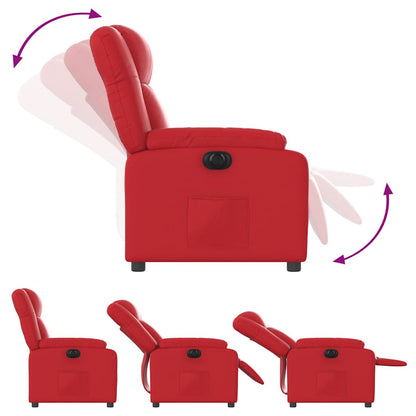 vidaXL Relaxsessel Elektrisch Rot Kunstleder