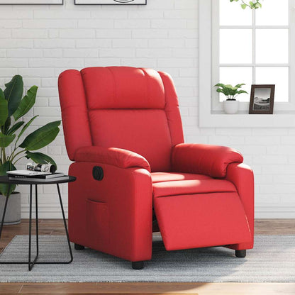 vidaXL Relaxsessel Elektrisch Rot Kunstleder