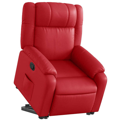 vidaXL Relaxsessel mit Aufstehhilfe Rot Kunstleder