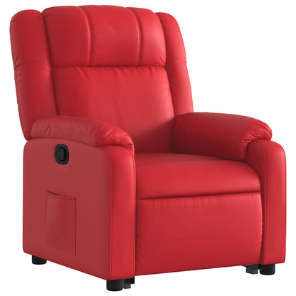 vidaXL Relaxsessel mit Aufstehhilfe Rot Kunstleder