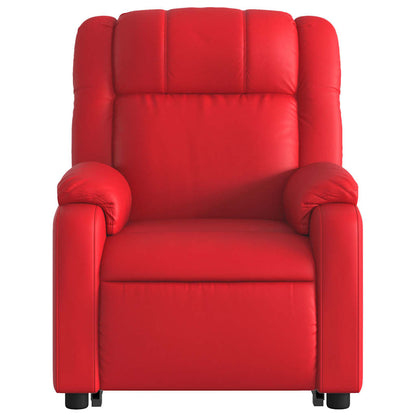 vidaXL Relaxsessel mit Aufstehhilfe Rot Kunstleder