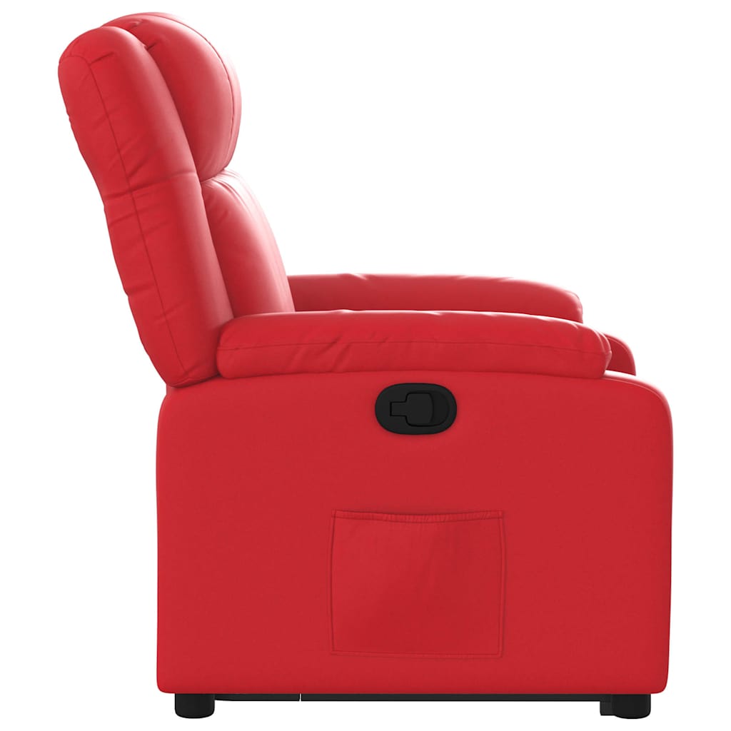 vidaXL Relaxsessel mit Aufstehhilfe Rot Kunstleder