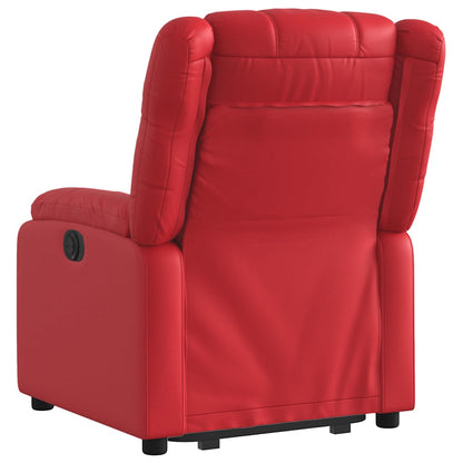 vidaXL Relaxsessel mit Aufstehhilfe Elektrisch Rot Kunstleder