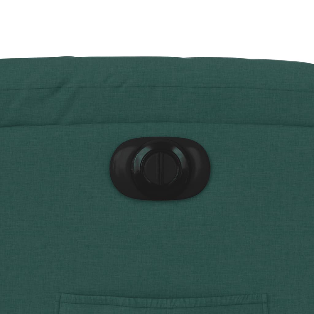 vidaXL Fauteuil relax électrique Vert foncé Tissu