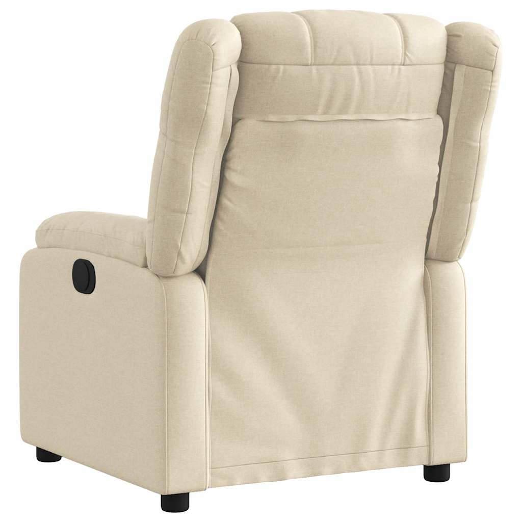 vidaXL Relaxsessel Elektrisch Creme Stoff