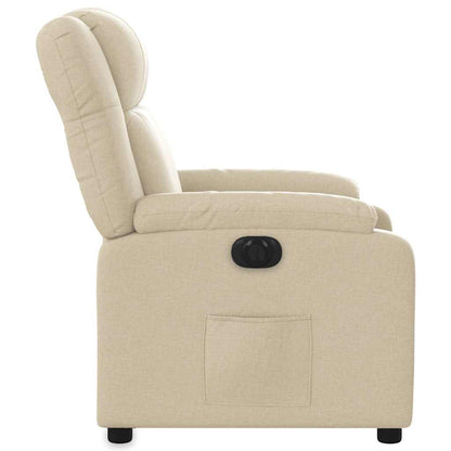 vidaXL Relaxsessel Elektrisch Creme Stoff