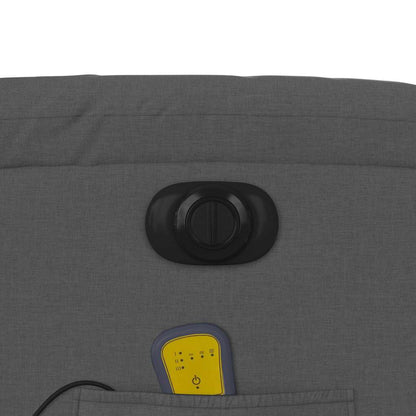 vidaXL Massagesessel Elektrisch Dunkelgrau Stoff