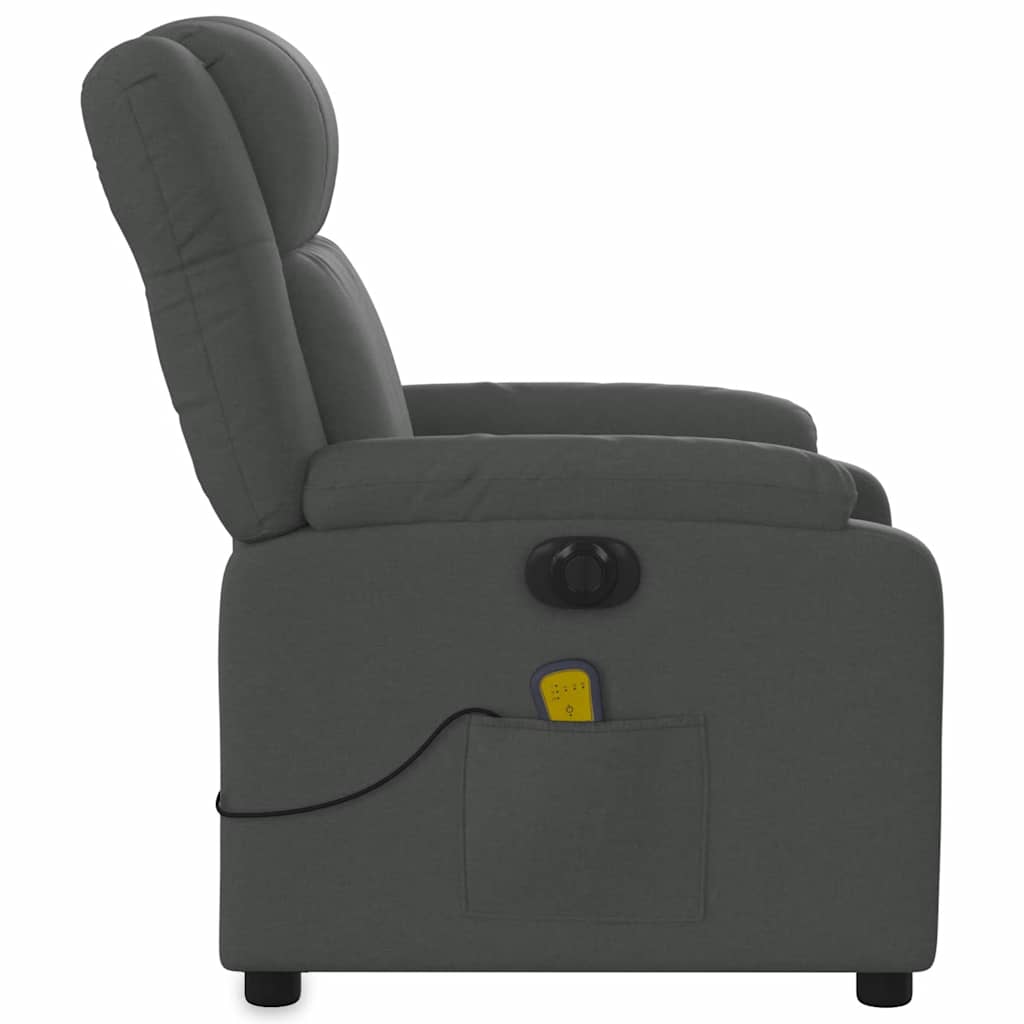 vidaXL Massagesessel Elektrisch Dunkelgrau Stoff