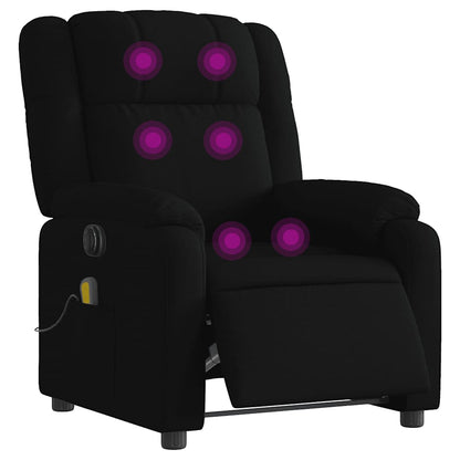 vidaXL Fauteuil de massage électrique Noir Tissu