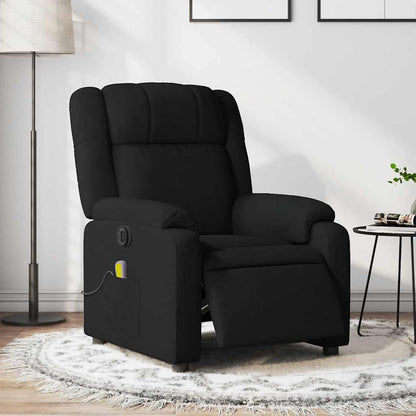 vidaXL Fauteuil de massage électrique Noir Tissu