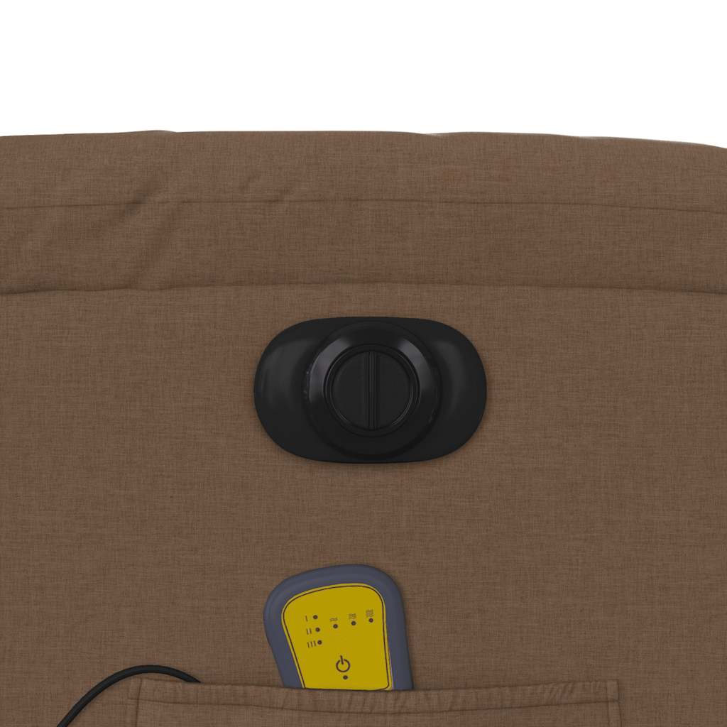 vidaXL Massagesessel Elektrisch Braun Stoff