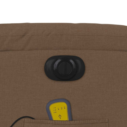 vidaXL Massagesessel Elektrisch Braun Stoff