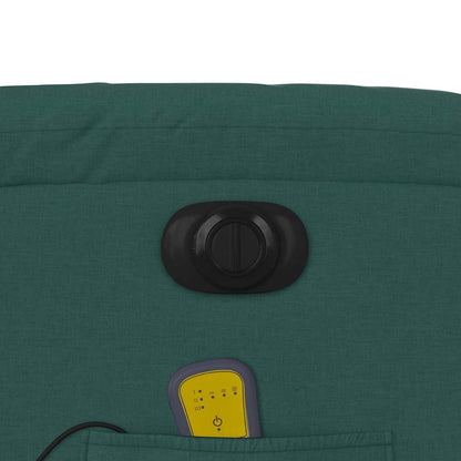 vidaXL Massagesessel Elektrisch Dunkelgrün Stoff