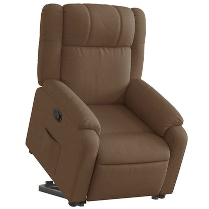 vidaXL Relaxsessel mit Aufstehhilfe Braun Stoff