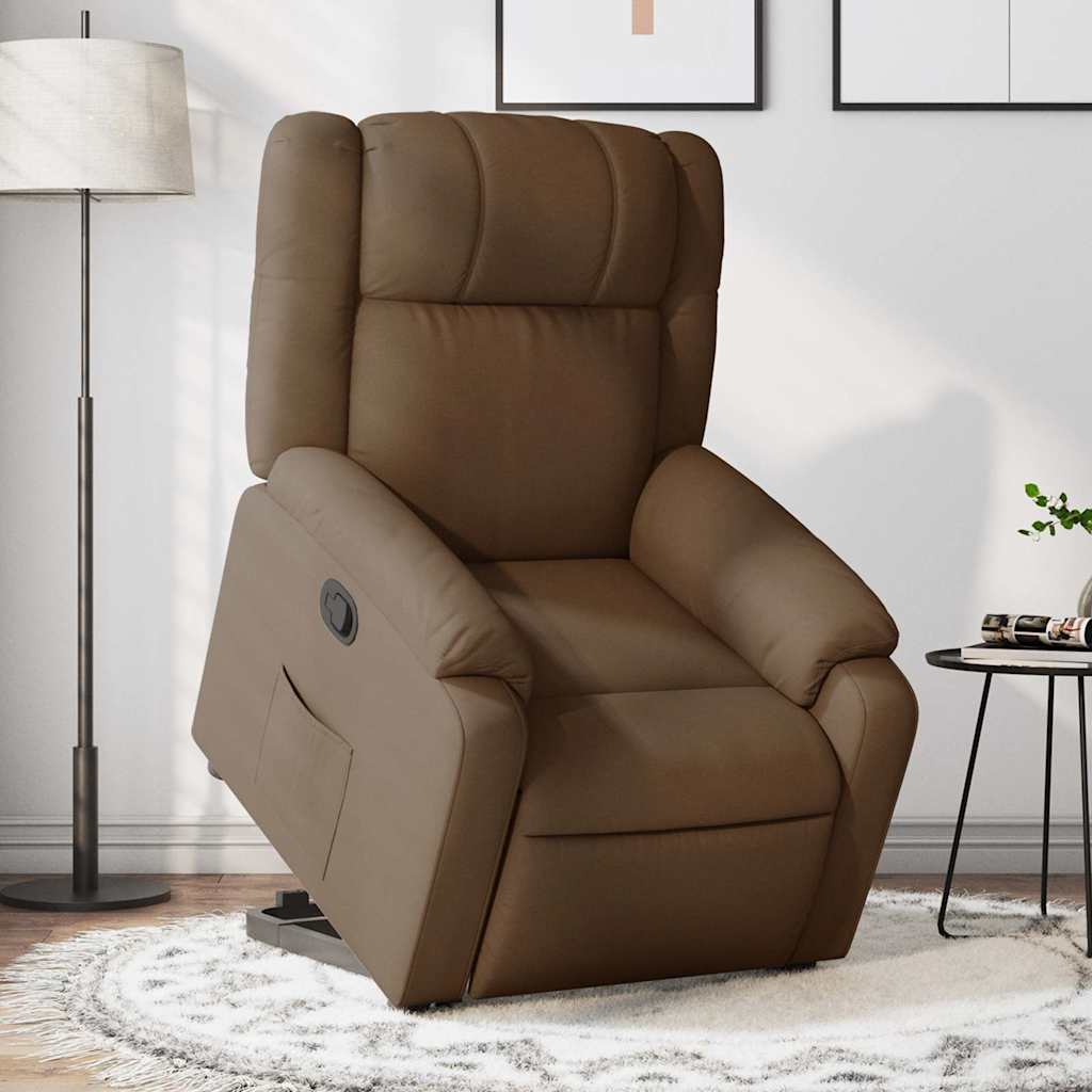 vidaXL Relaxsessel mit Aufstehhilfe Braun Stoff