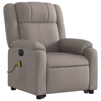 vidaXL Fauteuil de massage électrique releveur tissu taupe