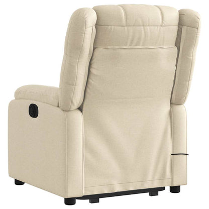 vidaXL Fauteuil de massage électrique releveur en tissu crème