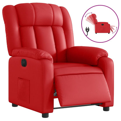vidaXL Fauteuil de relaxation électrique rouge similicuir