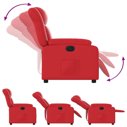 vidaXL Fauteuil de relaxation électrique rouge similicuir