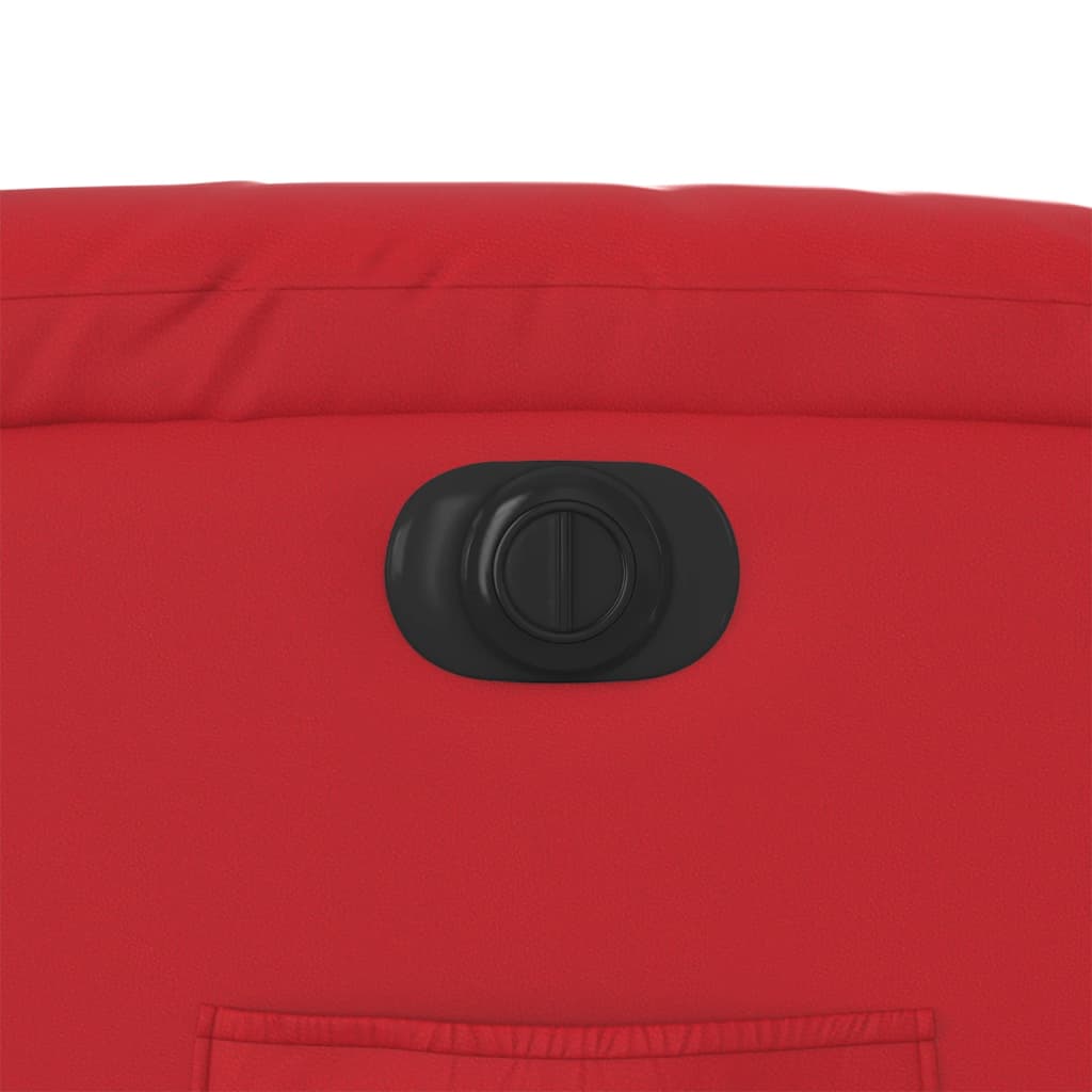 vidaXL Fauteuil de relaxation électrique rouge similicuir