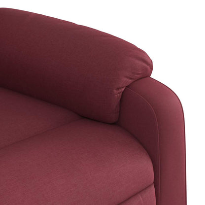 vidaXL Fauteuil de massage inclinable avec fonction de levage en tissu bordeaux