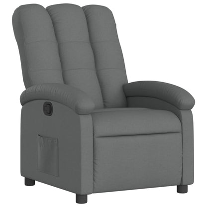 vidaXL Fauteuil de relaxation gris foncé en tissu