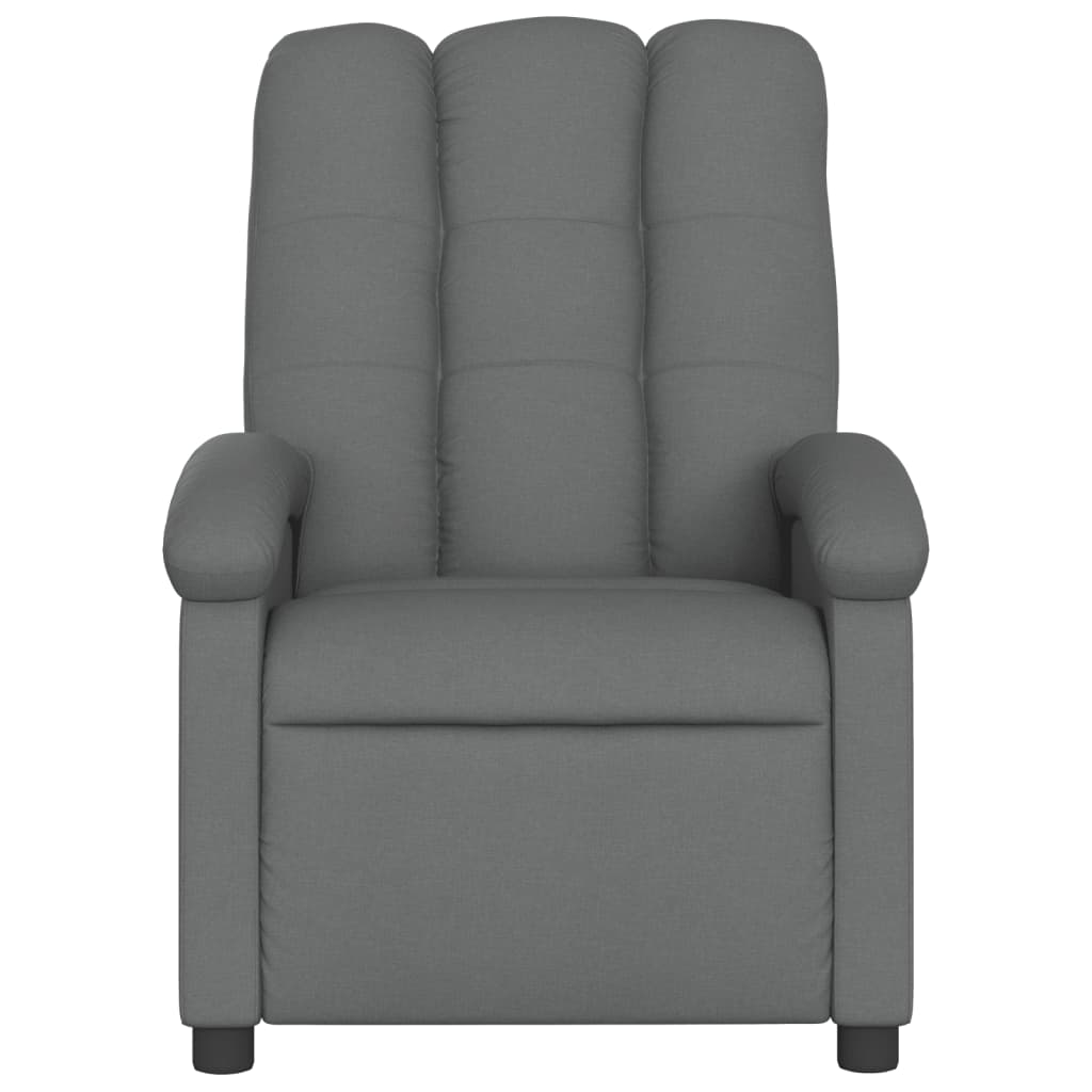 vidaXL Fauteuil de relaxation gris foncé en tissu