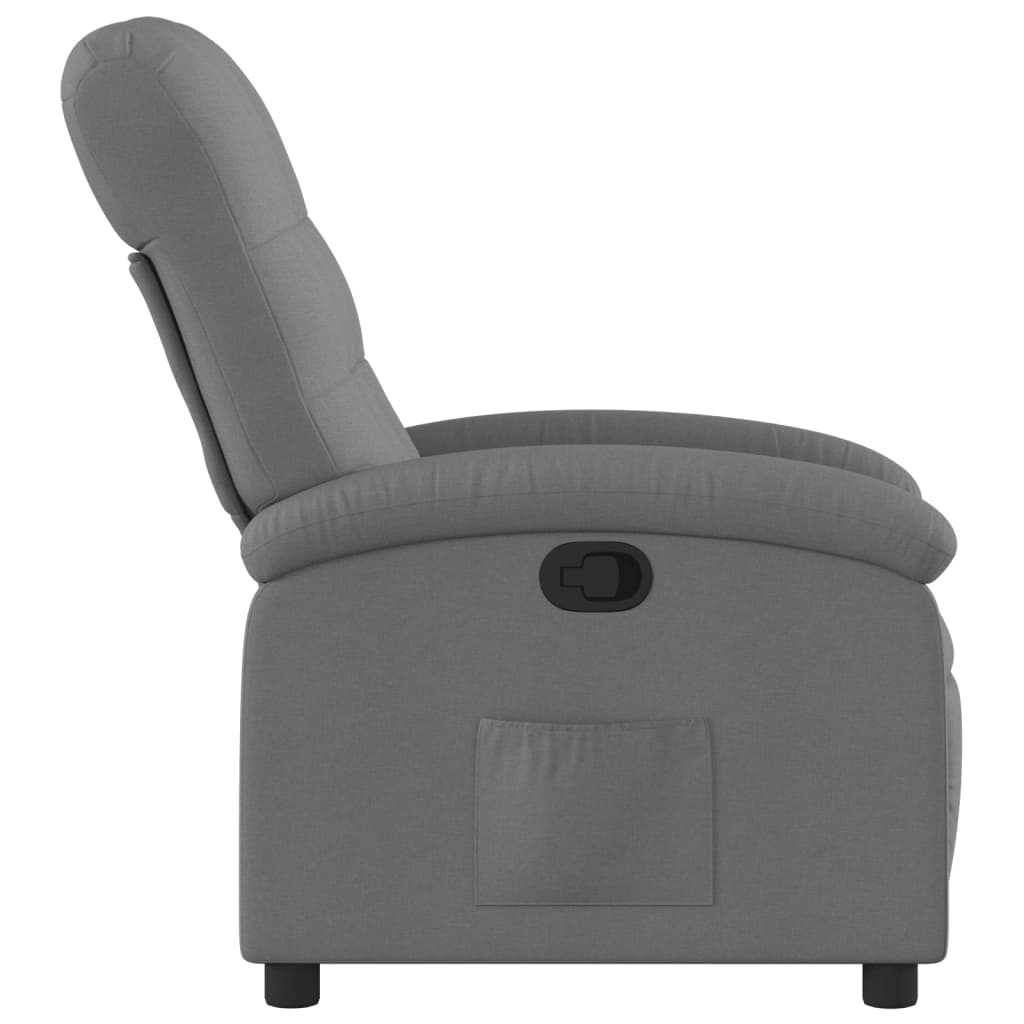 vidaXL Fauteuil de relaxation gris foncé en tissu