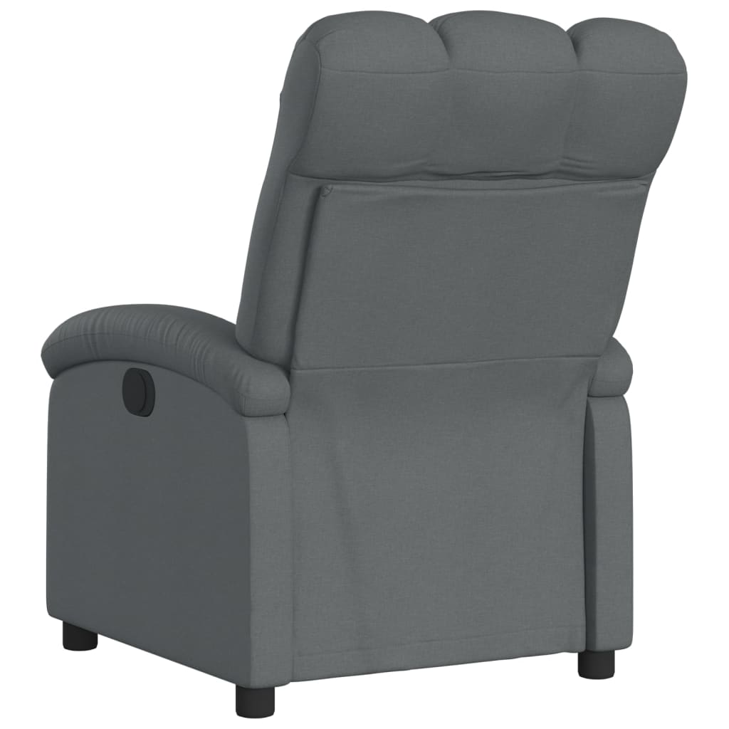 vidaXL Fauteuil de relaxation gris foncé en tissu