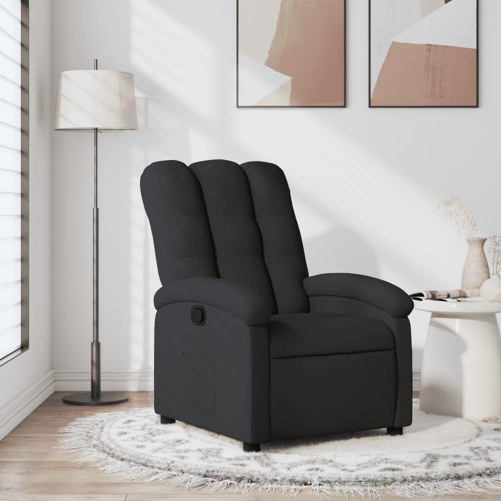 vidaXL Relaxsessel Schwarzer Stoff