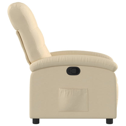 vidaXL Fauteuil relax crème tissu
