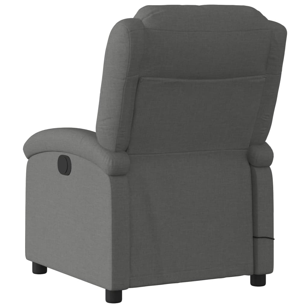 vidaXL Massage-Relaxsessel, Stoff, Dunkelgrau