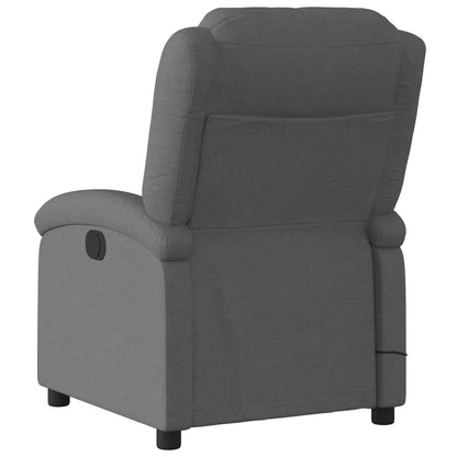vidaXL Massage-Relaxsessel, Stoff, Dunkelgrau