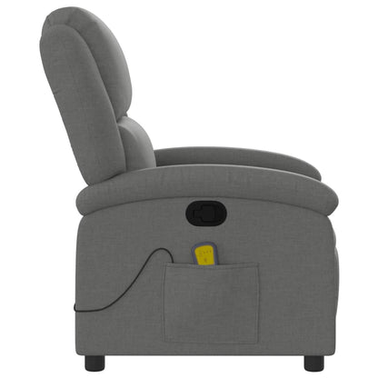 vidaXL Massage-Relaxsessel, Stoff, Dunkelgrau