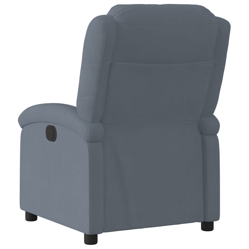 vidaXL Fauteuil relax Gris foncé Velours