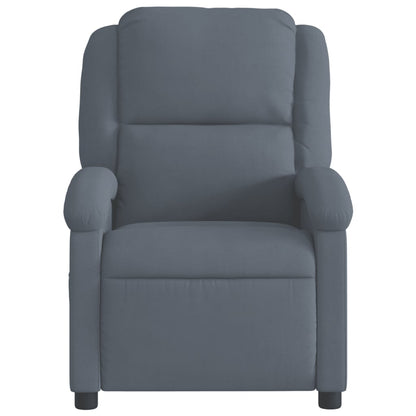 vidaXL Fauteuil relax Gris foncé Velours