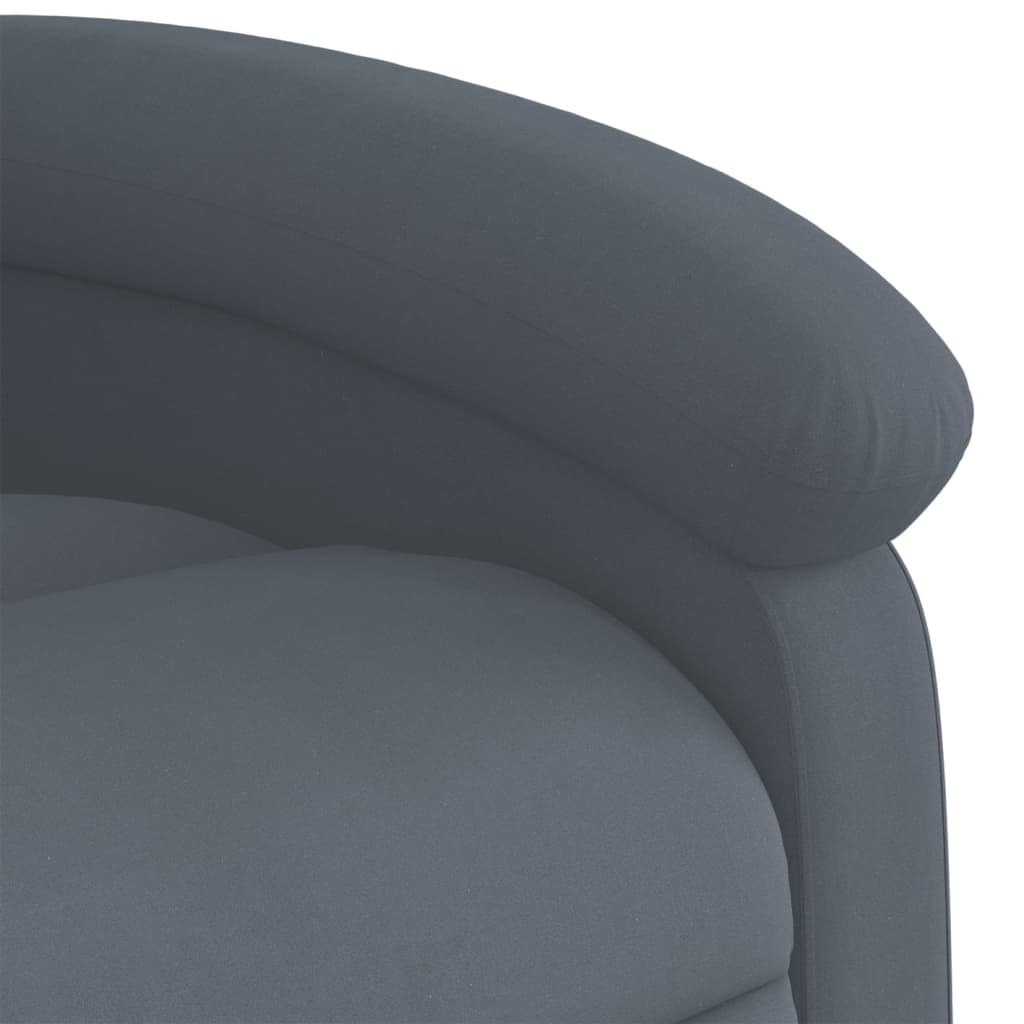 vidaXL Fauteuil relax Gris foncé Velours