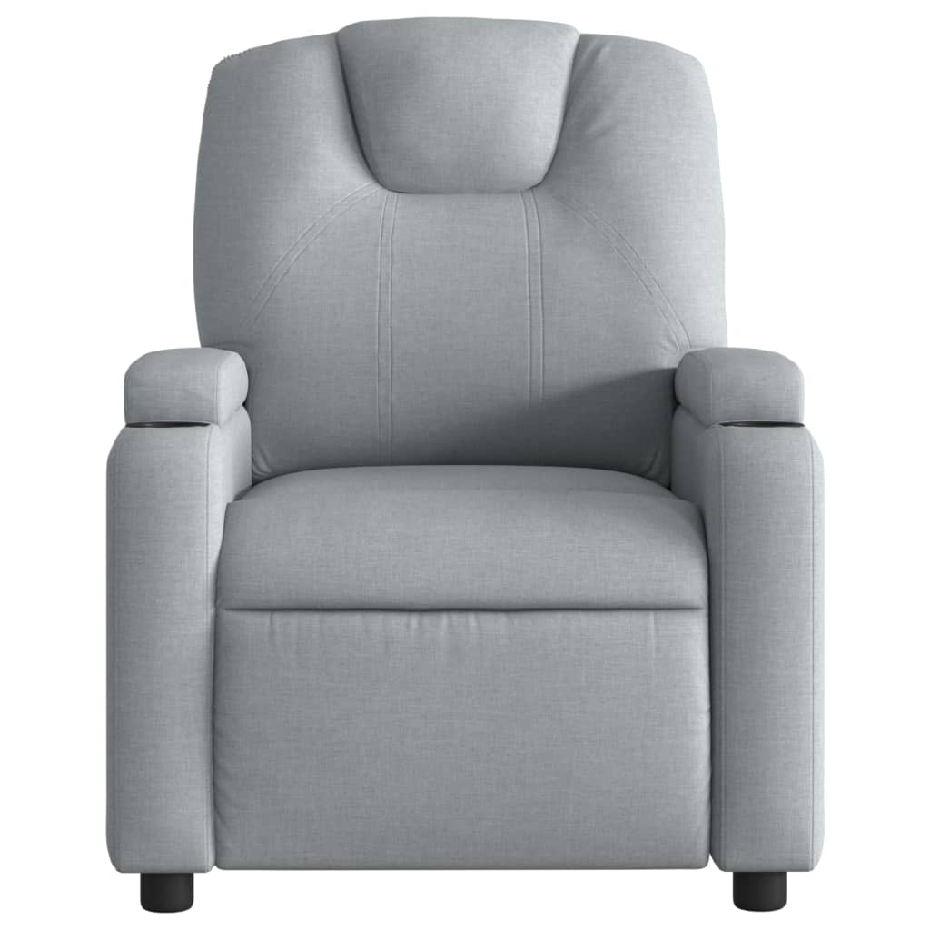 vidaXL Fauteuil relax Gris clair Tissu